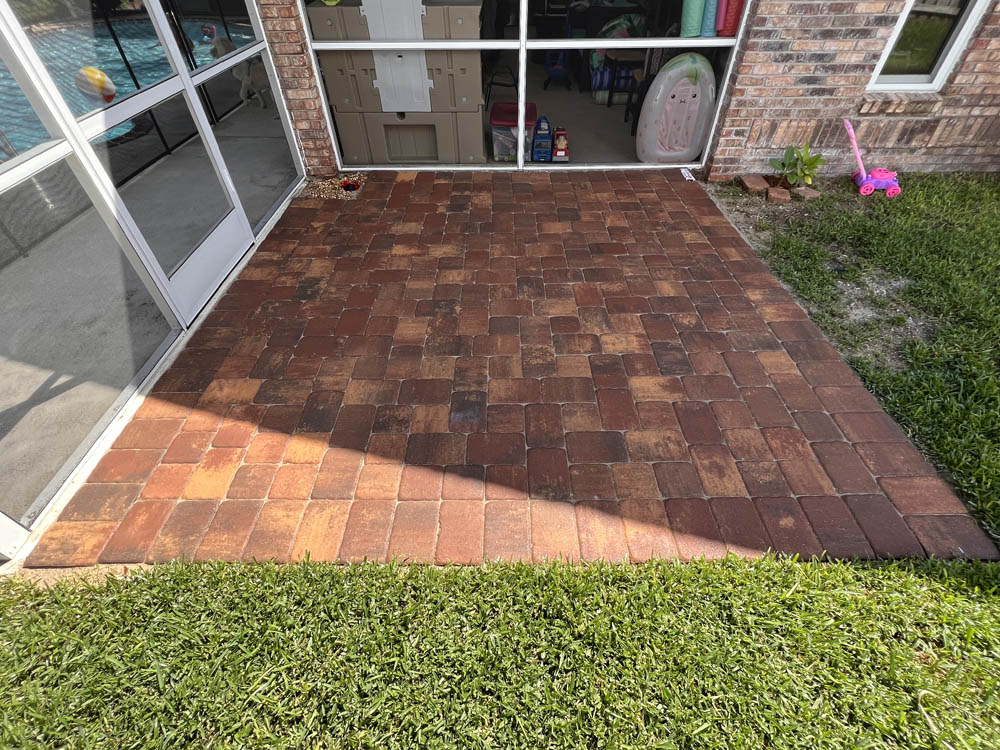 Wet look patio sealer from Stellar Clean and Seal in Brevard County